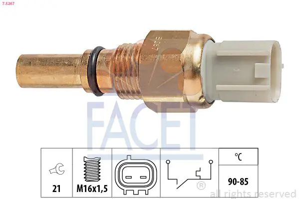 Handler.Part Temperature switch, radiator fan FACET 75267 1