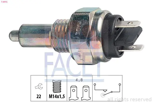 Handler.Part Switch, reverse light FACET 76015 1