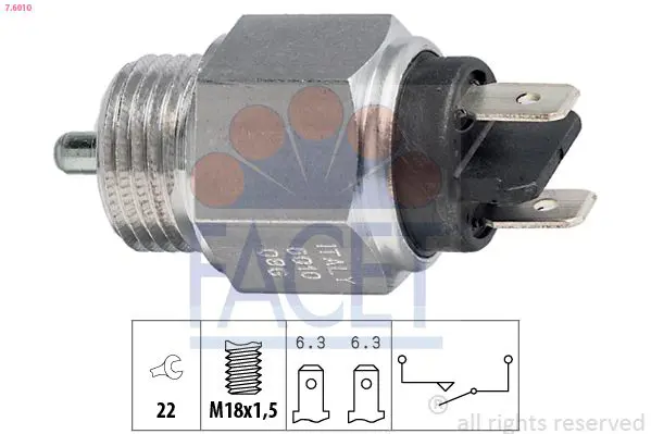 Handler.Part Switch, reverse light FACET 76010 1