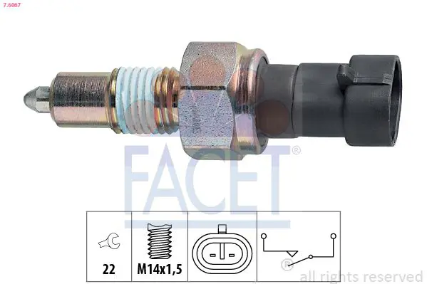 Handler.Part Switch, reverse light FACET 76067 1