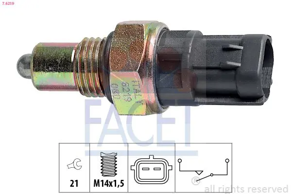 Handler.Part Switch, reverse light FACET 76219 1