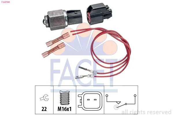 Handler.Part Switch, reverse light FACET 76276K 1