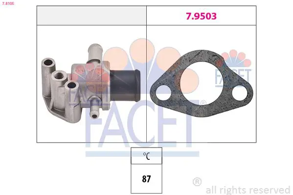 Handler.Part Thermostat, coolant FACET 78105 1