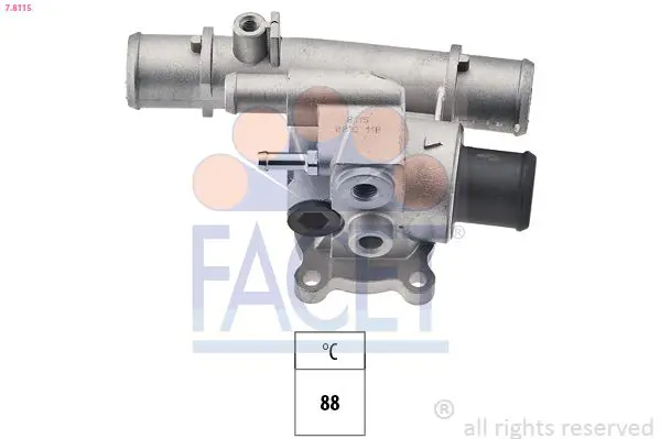 Handler.Part Thermostat, coolant FACET 78115 1