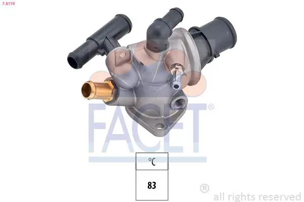 Handler.Part Thermostat, coolant FACET 78119 1