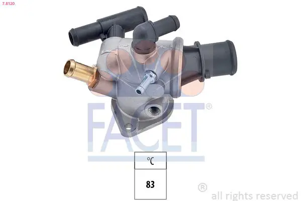 Handler.Part Thermostat, coolant FACET 78120 1