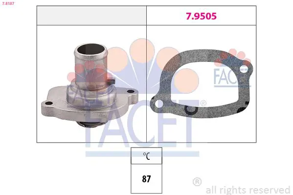 Handler.Part Thermostat, coolant FACET 78187 1