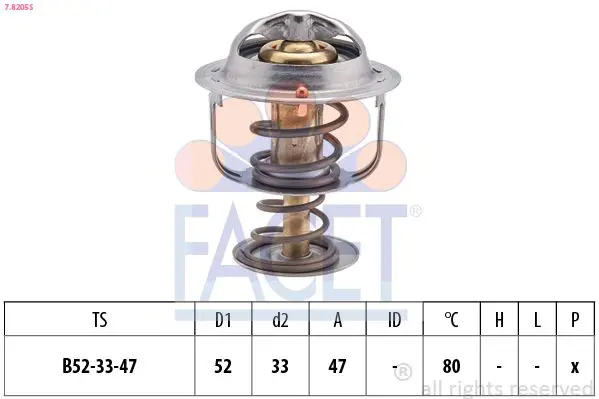 Handler.Part Thermostat, coolant FACET 78205S 1