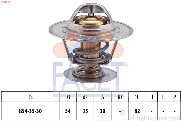 Handler.Part Thermostat, coolant FACET 78221S 1