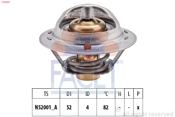 Handler.Part Thermostat, coolant FACET 78229S 1