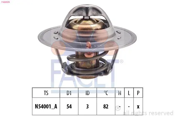 Handler.Part Thermostat, coolant FACET 78233S 1