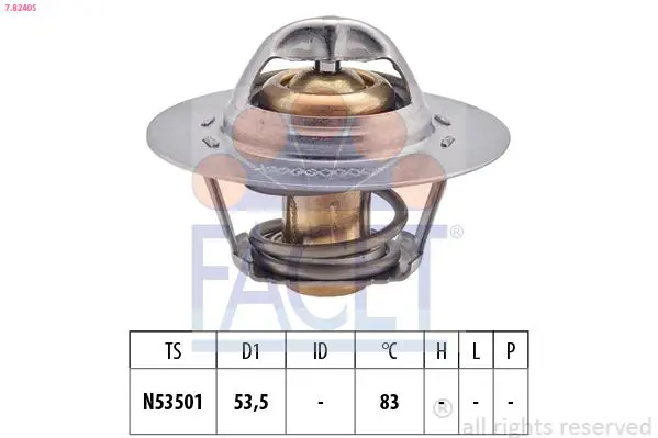 Handler.Part Thermostat, coolant FACET 78240S 1