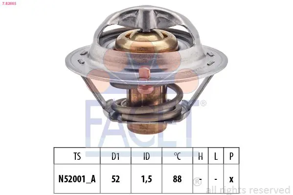 Handler.Part Thermostat, coolant FACET 78266S 1