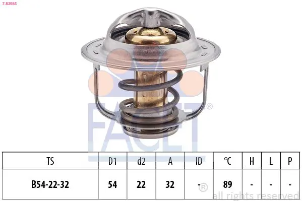 Handler.Part Thermostat, coolant FACET 78298S 1