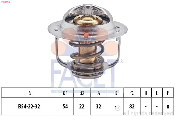 Handler.Part Thermostat, coolant FACET 78305S 1