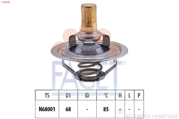 Handler.Part Thermostat, coolant FACET 78310S 1