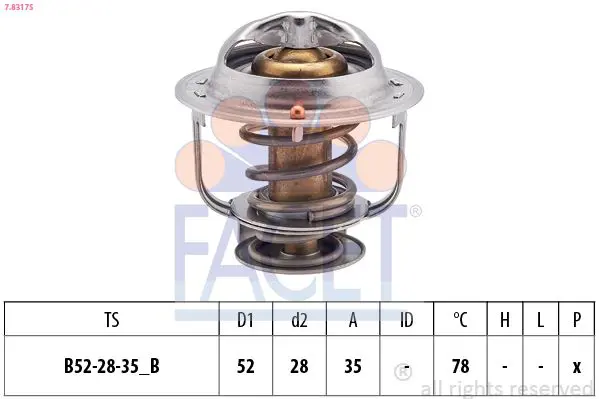 Handler.Part Thermostat, oil cooling FACET 78317S 1