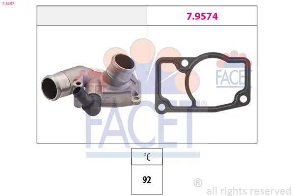 Handler.Part Thermostat, coolant FACET 78347 1