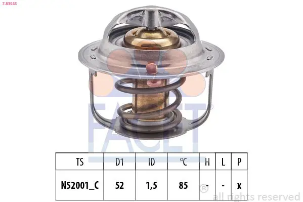 Handler.Part Thermostat, coolant FACET 78354S 1