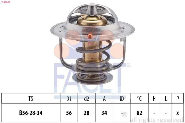 Handler.Part Thermostat, coolant FACET 78360S 1