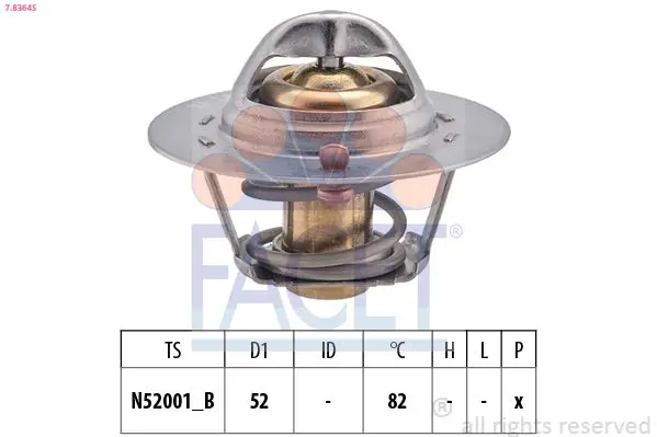 Handler.Part Thermostat, coolant FACET 78364S 1