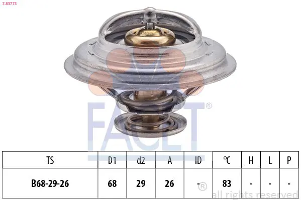 Handler.Part Thermostat, coolant FACET 78377S 1