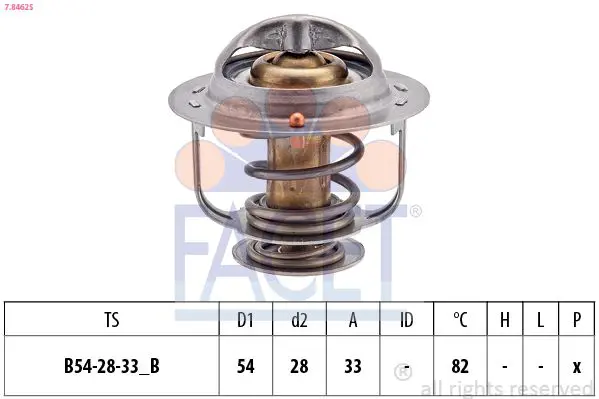 Handler.Part Thermostat, coolant FACET 78462S 1