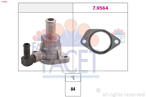 Handler.Part Thermostat, coolant FACET 78482 1