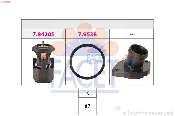 Handler.Part Thermostat, coolant FACET 78559K 1