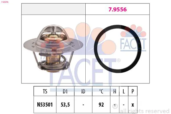 Handler.Part Thermostat, coolant FACET 78576 1