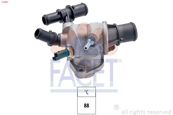 Handler.Part Thermostat, coolant FACET 78581 1