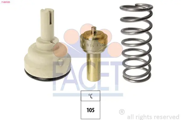 Handler.Part Thermostat, coolant FACET 78618S 1