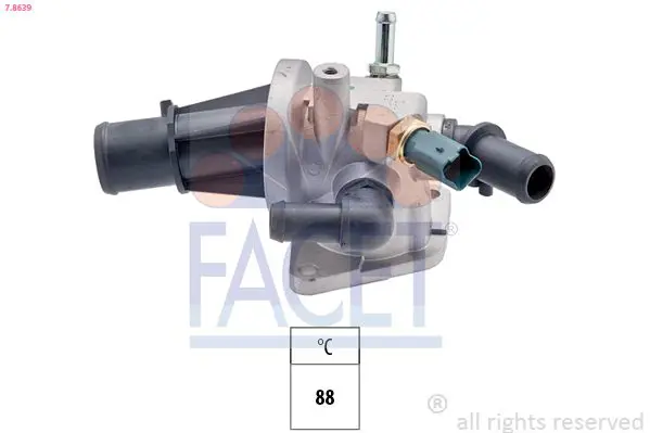 Handler.Part Thermostat, coolant FACET 78639 1