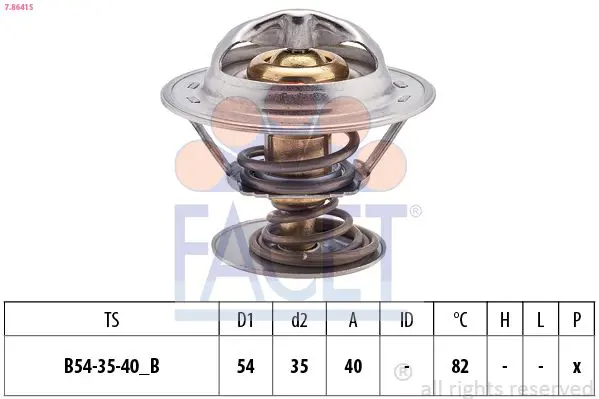 Handler.Part Thermostat, coolant FACET 78641S 1