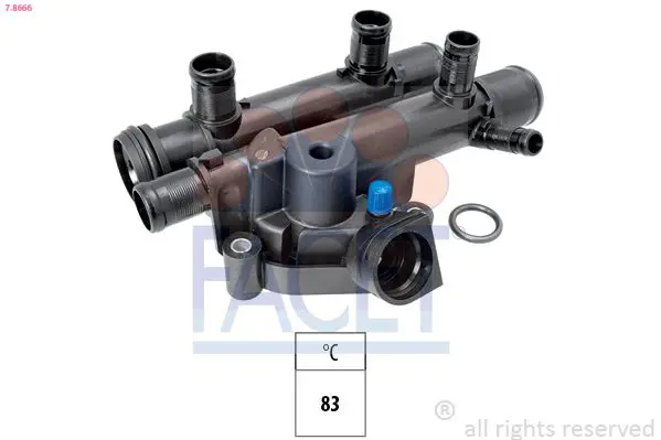 Handler.Part Thermostat, coolant FACET 78666 1