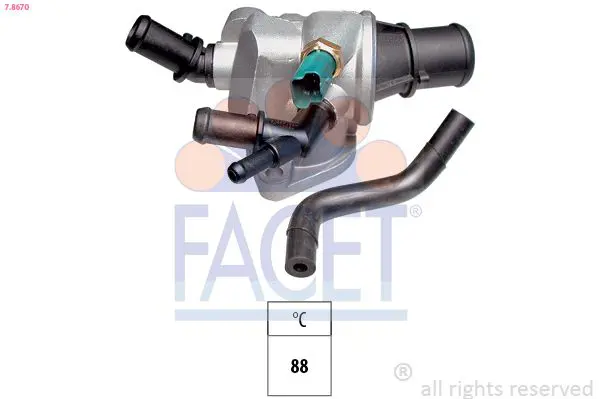 Handler.Part Thermostat, coolant FACET 78670 1