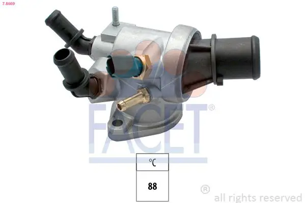 Handler.Part Thermostat, coolant FACET 78669 1