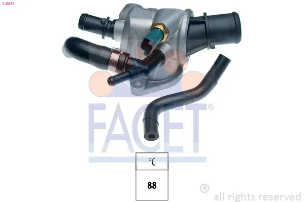 Handler.Part Thermostat, coolant FACET 78675 1