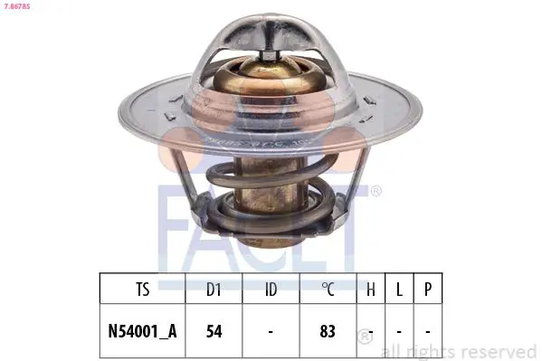 Handler.Part Thermostat, coolant FACET 78678S 1