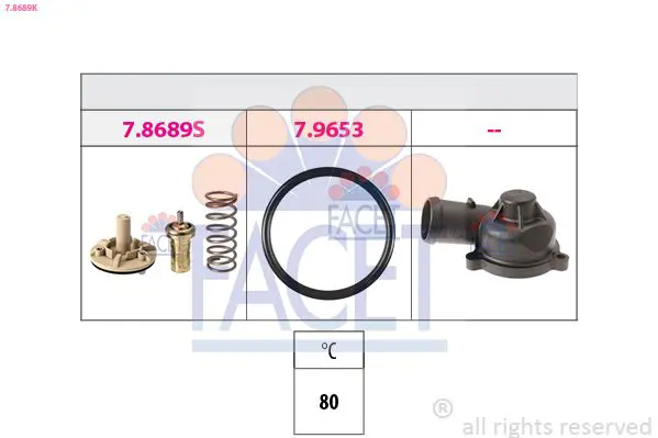 Handler.Part Thermostat, coolant FACET 78689K 1