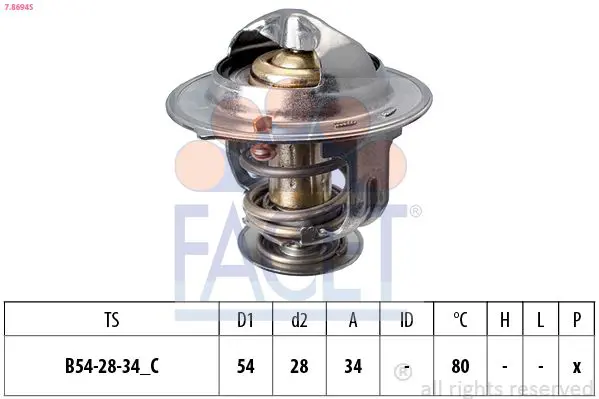 Handler.Part Thermostat, coolant FACET 78694S 1