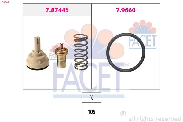 Handler.Part Thermostat, coolant FACET 78744 1