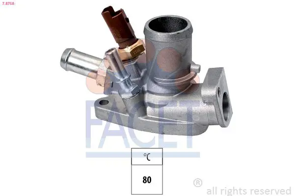 Handler.Part Thermostat, coolant FACET 78758 1