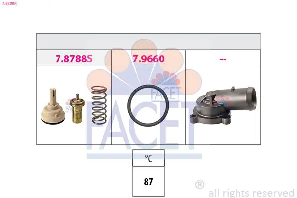 Handler.Part Thermostat, coolant FACET 78788K 1