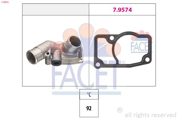 Handler.Part Thermostat, coolant FACET 78832 1