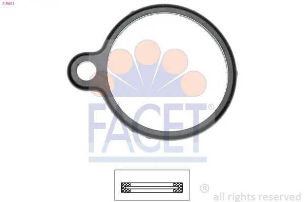 Handler.Part Gasket, thermostat FACET 79651 1