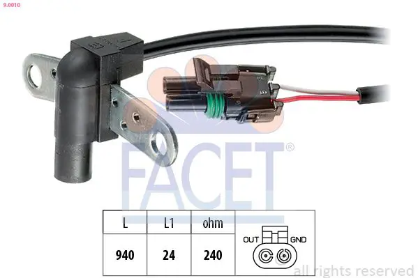 Handler.Part Sensor, crankshaft pulse FACET 90010 1