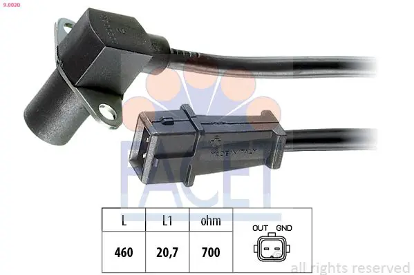 Handler.Part Sensor, crankshaft pulse FACET 90030 1