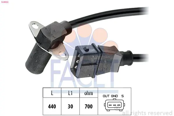 Handler.Part Sensor, crankshaft pulse FACET 90032 1