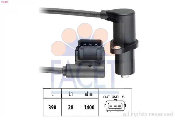 Handler.Part Sensor, camshaft position FACET 90071 1